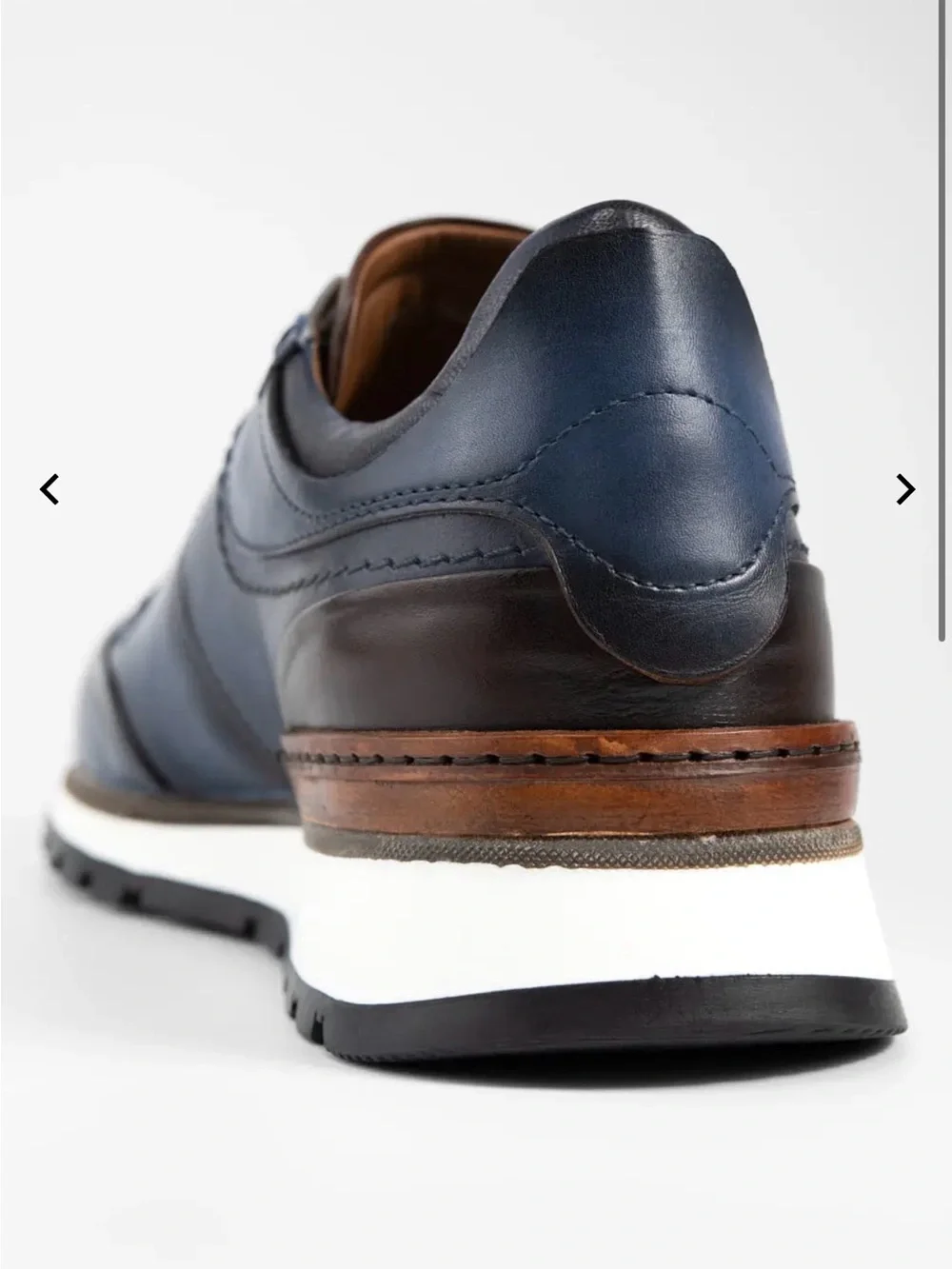 Men's Navy Leather Sneakers